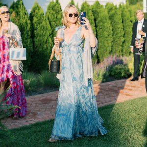 Staud Dandelion Tie-Strap Floral Tulle Gown